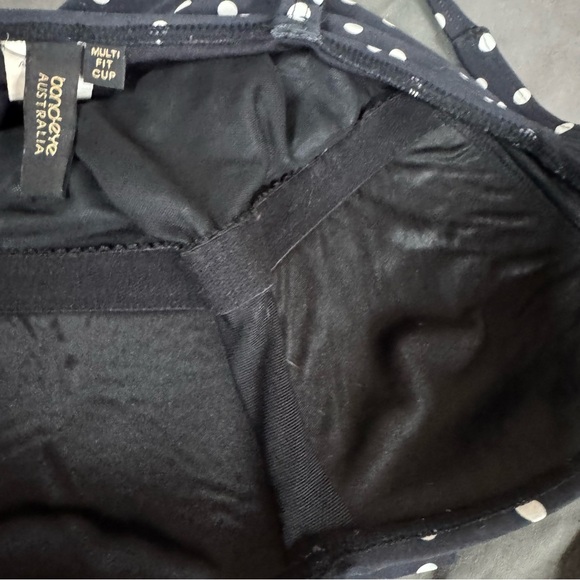 Bond-Eye Australia Front Twist One Piece Swimsuit in Navy Blue Polka Dot size 6 - Picture 5 of 5